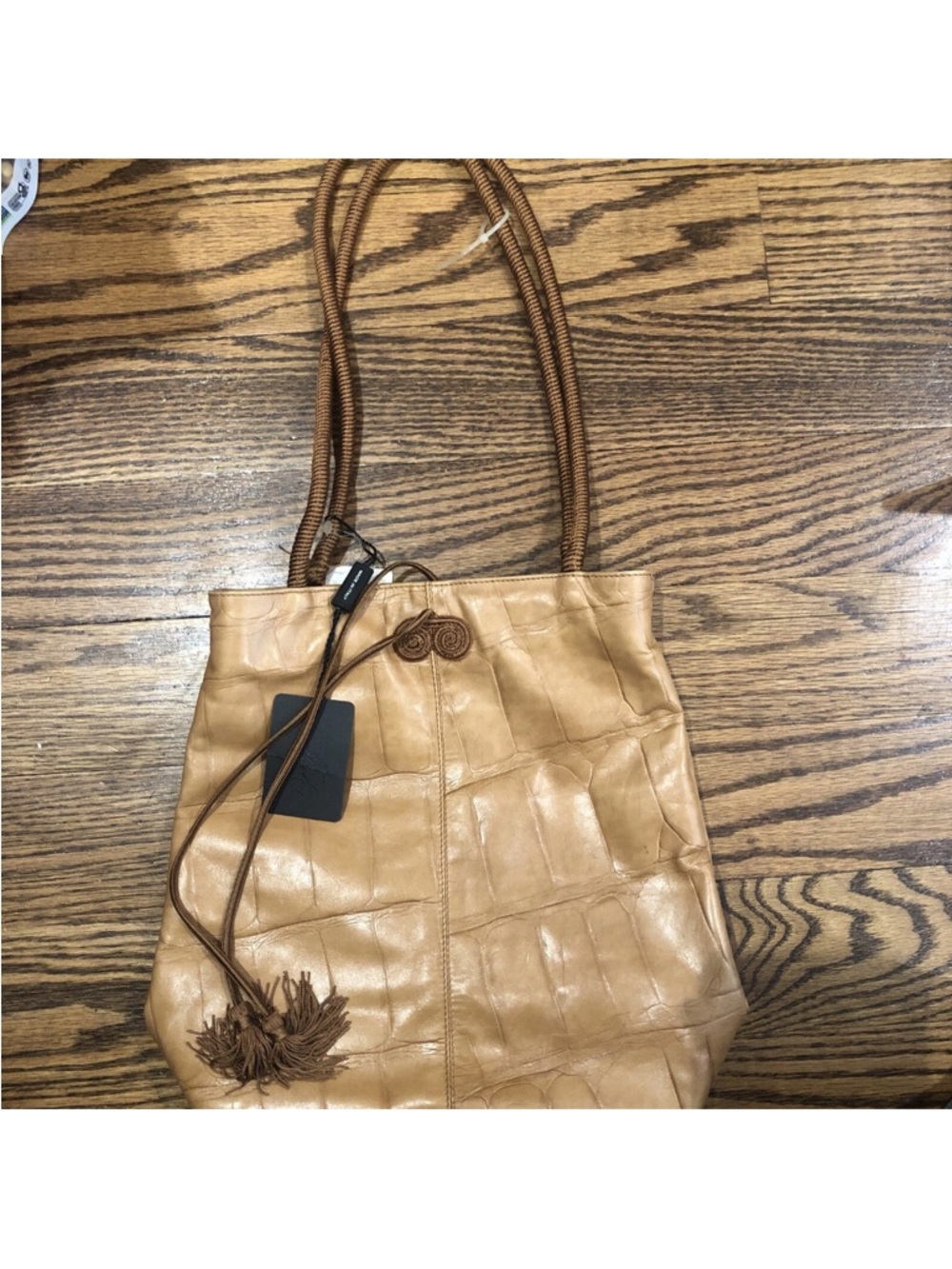 NWT - FALOR Le Borse Handbag Italy Genuine Leather Brown